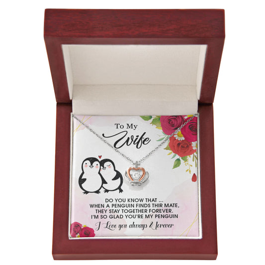 To My Wife - Gift for Wife - Crown Pendant Necklace