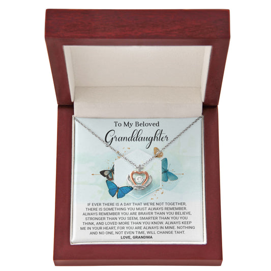 To My Granddaughter - Crown Pendant Necklace