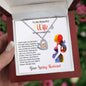 To My Wife on your Pregnancy - Baby Feet Heart Necklace