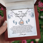 To My Best  Friend on your Pregnancy - Baby Feet Heart Necklace