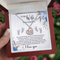 To My Wife on your Pregnancy - Baby Feet Heart Necklace