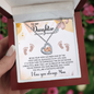 To My Daugher on your Pregnancy - Baby Feet Heart Necklace