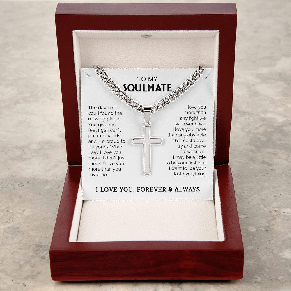 To My Man - Artisan Cross with Cuban Link Chain Selling price: $59.95