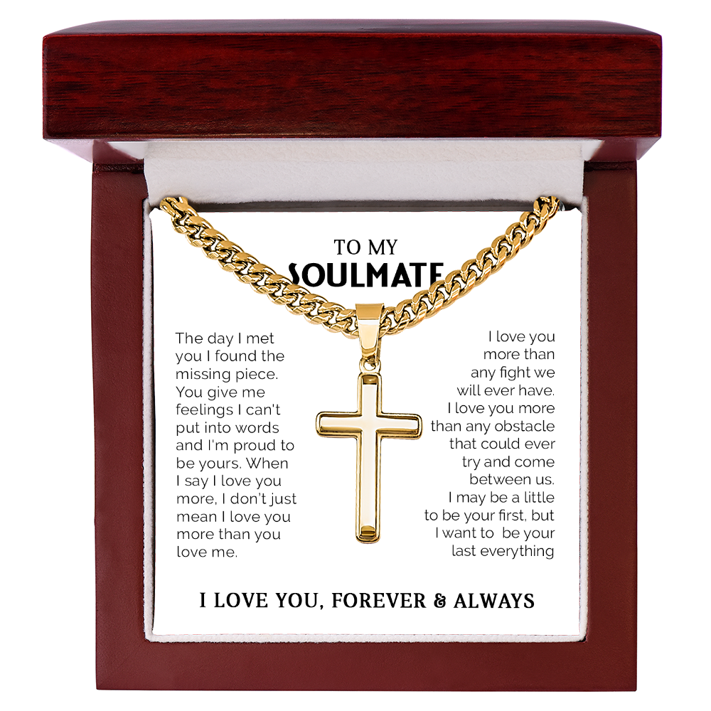 To My Man - Artisan Cross with Cuban Link Chain Selling price: $59.95