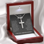 To My Man - Artisan Cross Necklace with Snake Chain